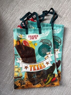 Trader Joe's Texas Graphic Reusable Tote Bag - Teal